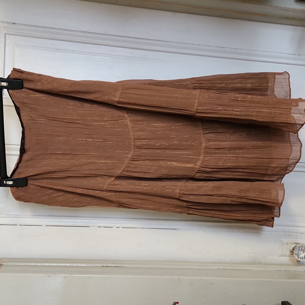 Boho Tan Skirt With Sparkle
